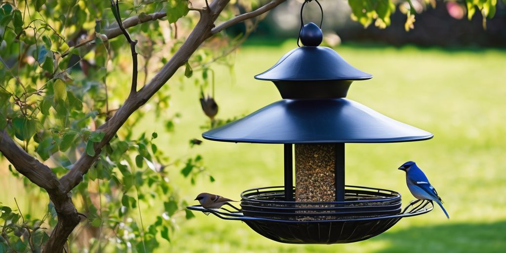 bird feeder in a garden