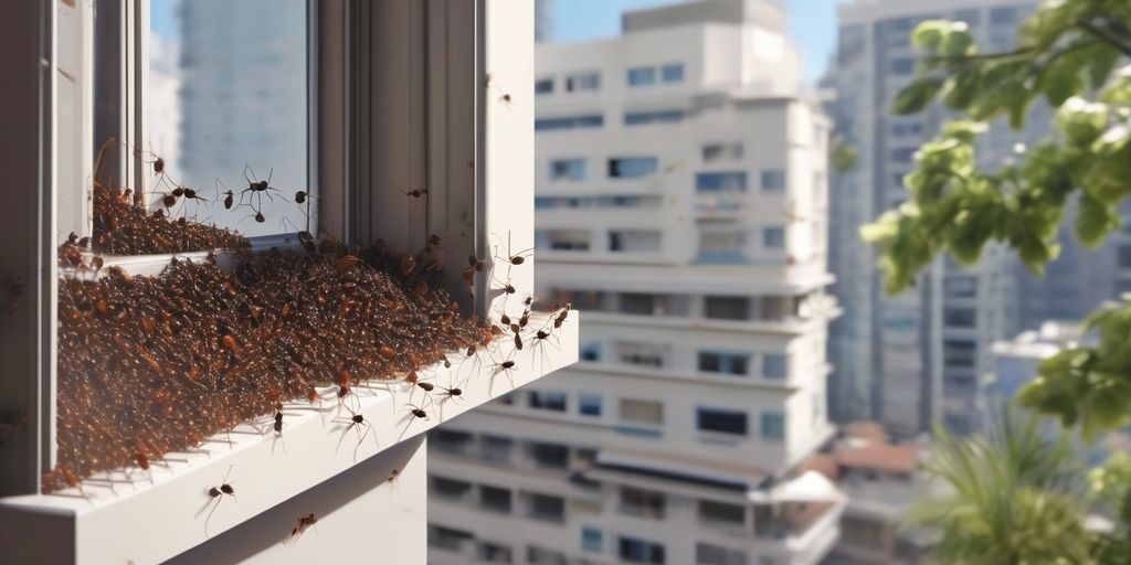 ants on balcony