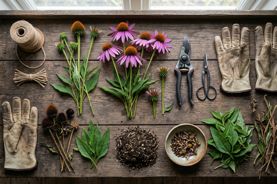 Echinacea schneiden – Zeitpunkt & Methode – KI-generiertes Symbolbild